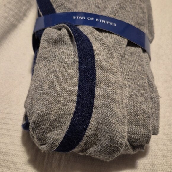 Tooby Doo girls footless sweater tights leggings gray with blue stripe NEW - Picture 8 of 8